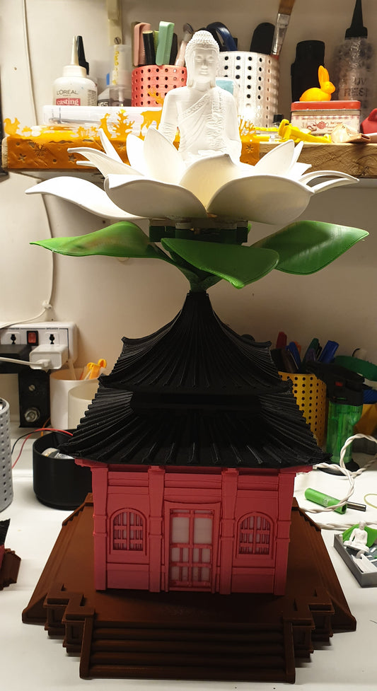 Japanese Buddha Lotus Lamp