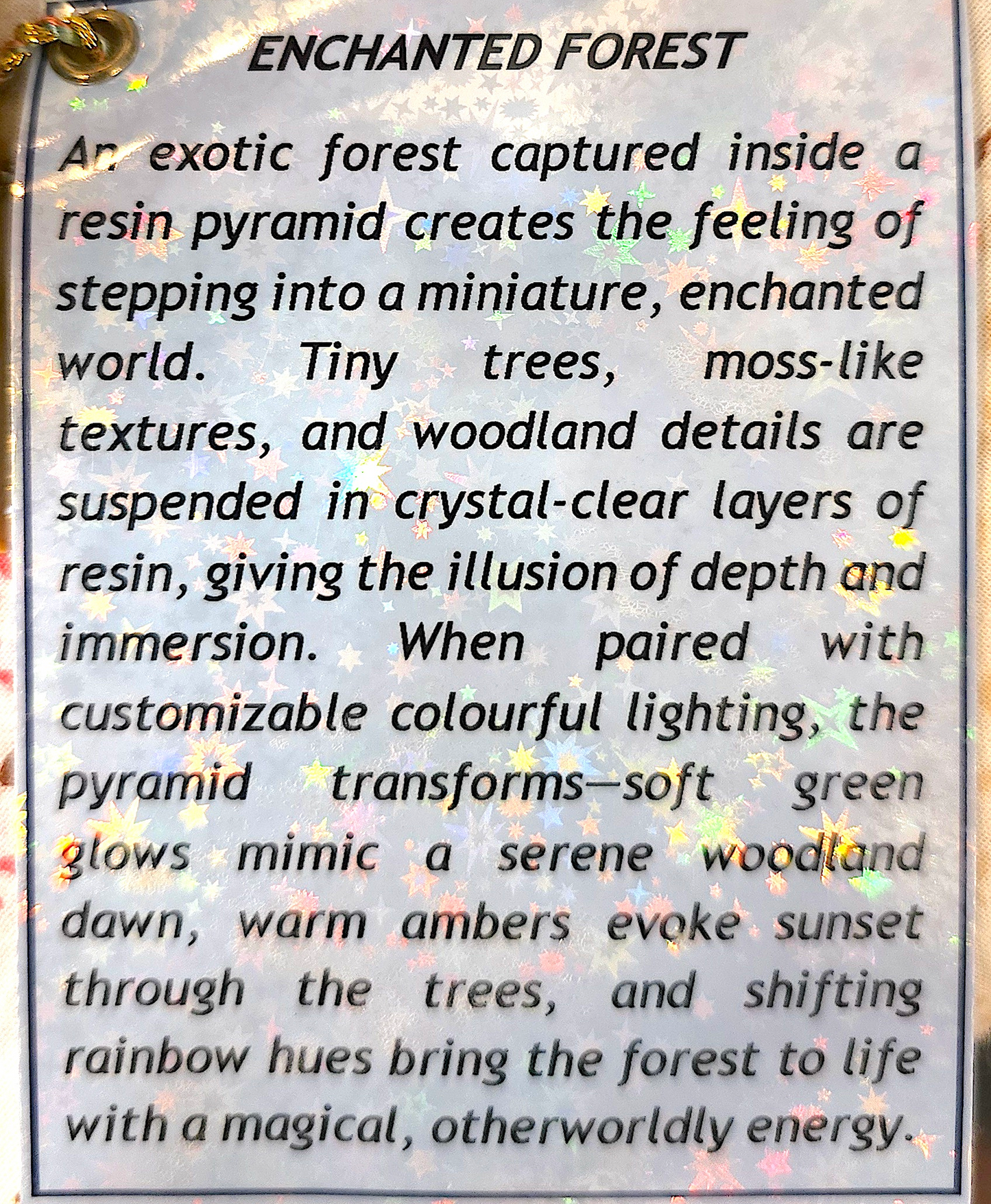 Pyramid  Lamp-Enchanted Forest